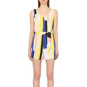 Multicolor Sandro Paris crepe playsuit